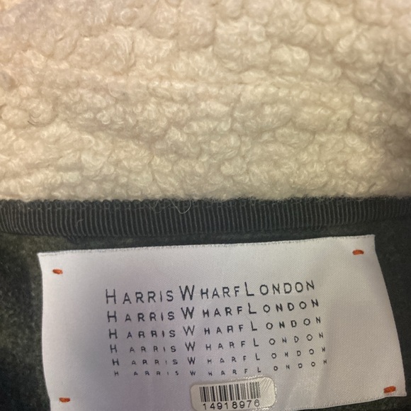 Harris Wharf London Coat Green Wool Woman 42 - Picture 9 of 9